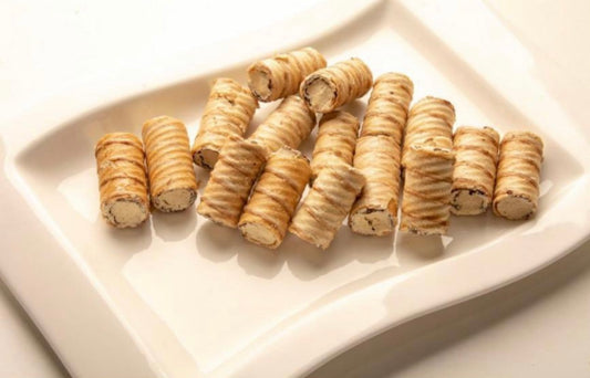 ايس كريم رول فانيلا و شوكلاته