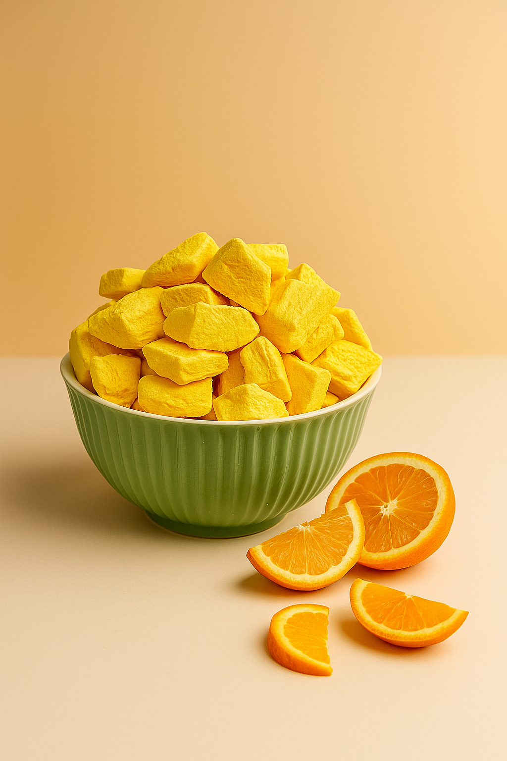 ايس كريم برتقال مجفف بالتبريد