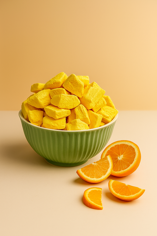 ايس كريم برتقال مجفف بالتبريد